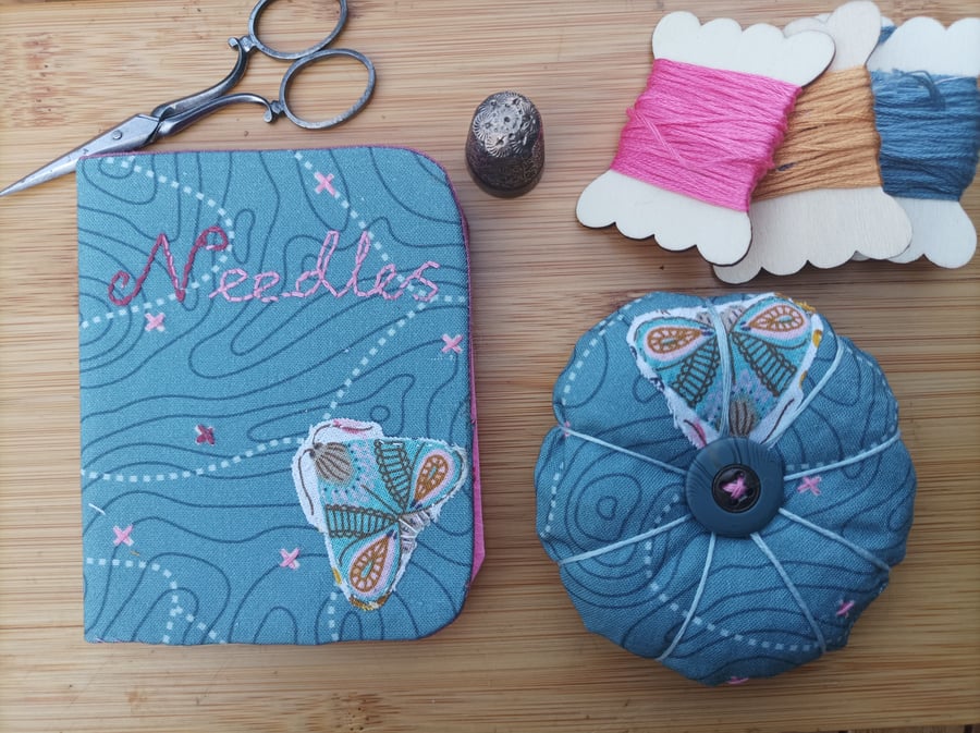Needlecase and pin cushion 