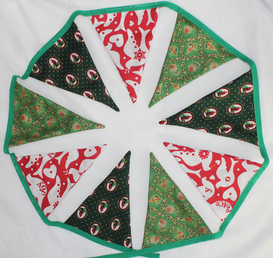 Fabric Christmas bunting - postage included