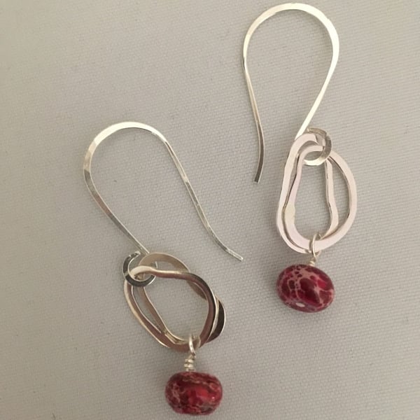 Red Coral Earrings