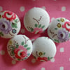 Cath Kidston Tea Rose fabric covered buttons