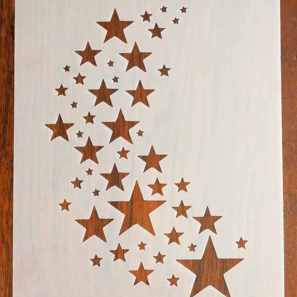 Stars Stencil Mask Reusable PP Sheet for Arts & Crafts
