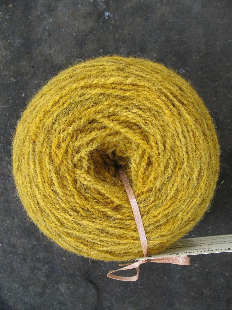 Hand-dyed Pure Jacob Double Knitting Wool Chamomile 100g