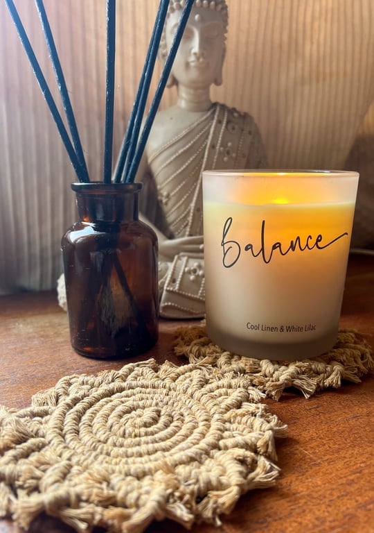 Coasters - macrame flower, set of 2 - Mustard