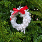 Wreath Christmas tree and house decoration natural wool 18cm