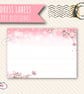 Letter Writing Paper Cherry Blossom Sakura, with self adhesive address labels - Image 4