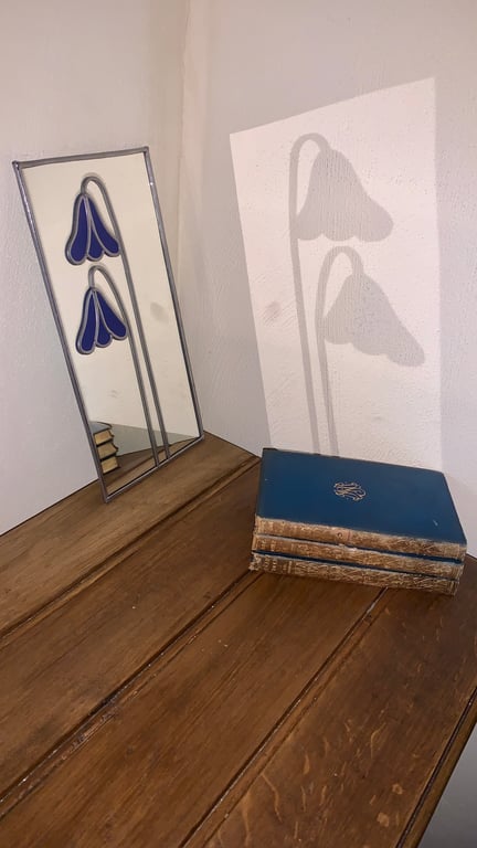 Bluebell mirror. Art nouveau style.