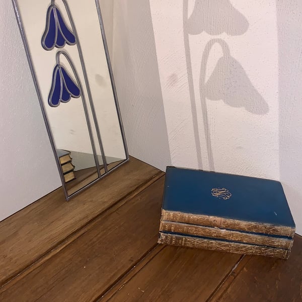 Bluebell mirror. Art nouveau style.