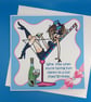 Funny Birthday Card For Her, Decoupage, Large Card