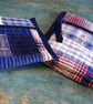 Indigo Patchwork Travel Pouch – Passport & Essentials, Fabric Zipper Pouch - Image 3