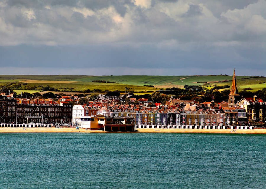 Picture Weymouth Seafront. Beach Print, Weymouth, Dorset Photo