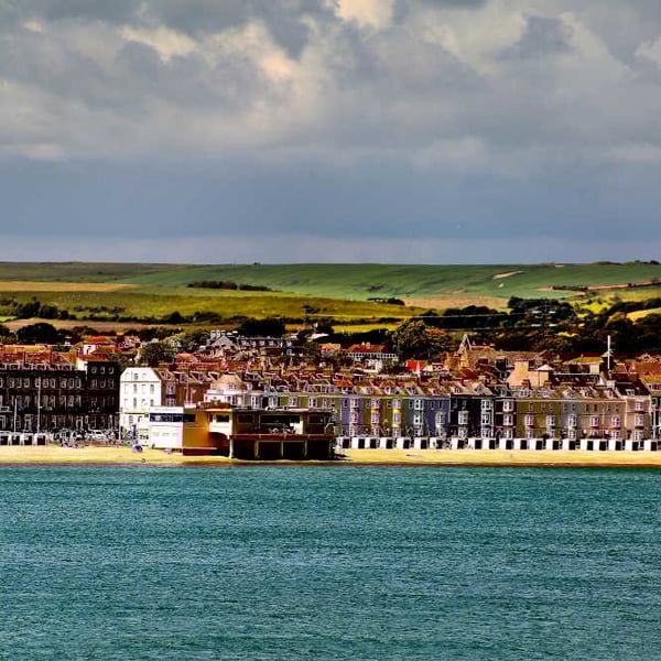 Picture Weymouth Seafront. Beach Print, Weymouth, Dorset Photo