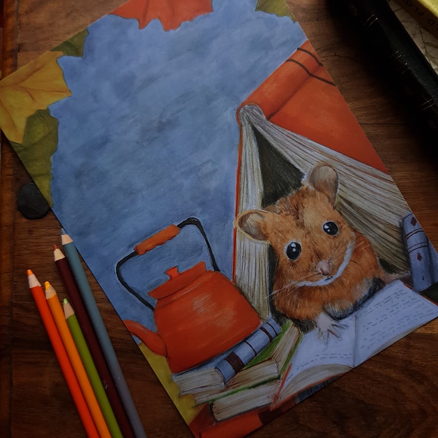 Bramble, the Autumn Mouse  - art print