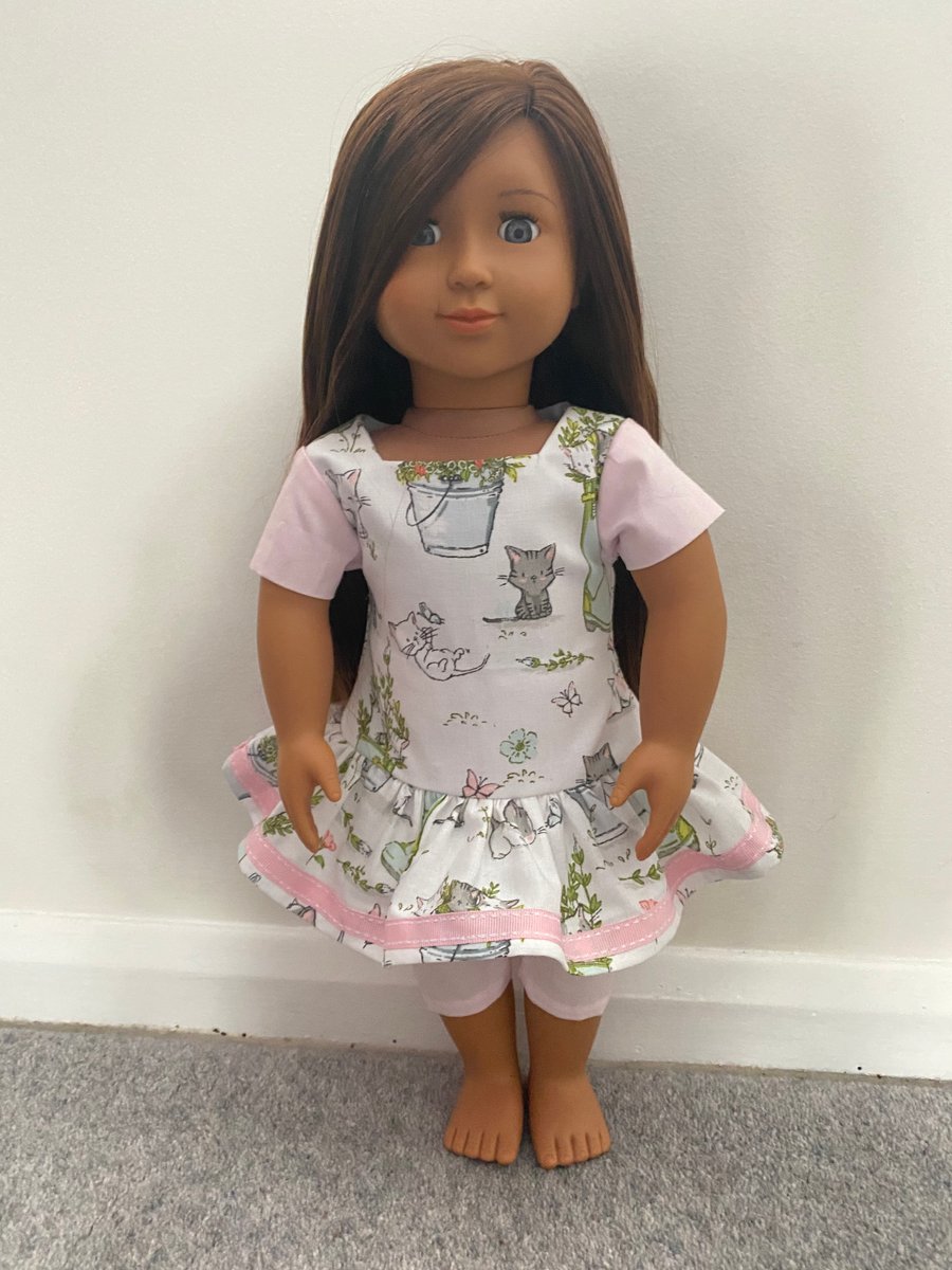Dolls Clothes Tunic Dress and Cropped Trousers, slimmer fit
