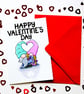 Gnomes Valentines Card, Cute Gonk Romantic Valentines For Her, Him - Image 2