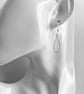 Elegant Tear-drop Shaped Earrings in Sterling Silver