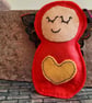 Red Angel Lavender Bag - Heart Embellishment - Image 1