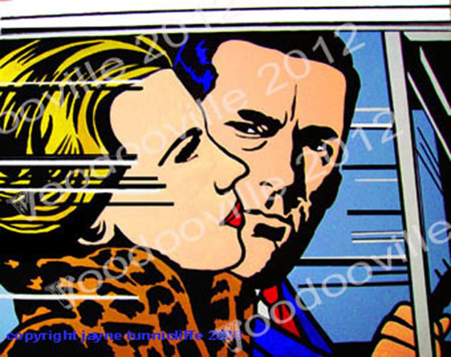 Mad Men Don & Betty Draper art print 10 x 8 inches