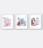 Mermaid wall prints, mermaid nursery wall decor, mermaid wall decor - Image 1