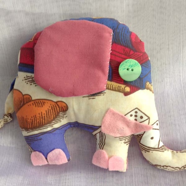 Pretty kitsch little cotton elephant 