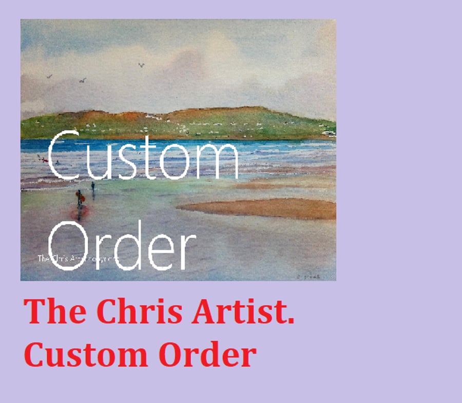 Custom Order for Dee. Deposit payment. Dad's Garden watercolour