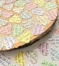 Pastel Personalised Heart Confetti, Any Wording Custom Hearts, Wedding Decor 