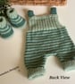 Baby Boy's Rompers & Matching Booties Set Hand Knitted  0-3 months size - Image 2