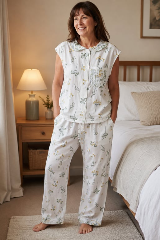 Lounge suit women's pyjama set ladies long trouser pyjamas size medium