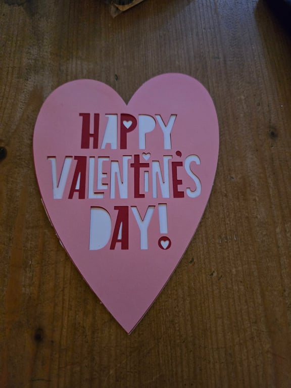 Valentines heart greetings card