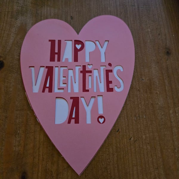 Valentines heart greetings card