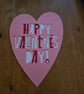 Valentines heart greetings card