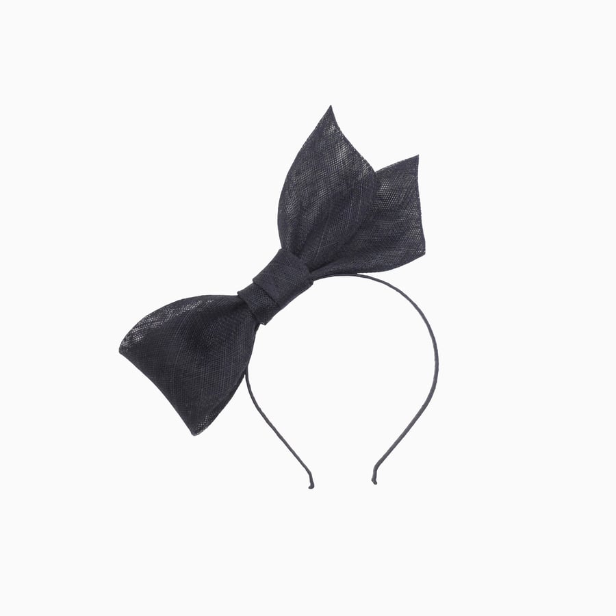 Black Fascinator Bow Headband