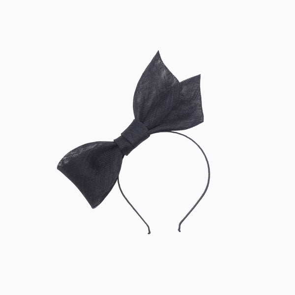 Black Fascinator Bow Headband
