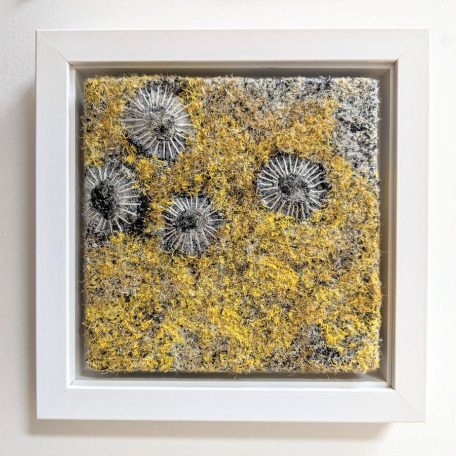 Coastal Dreams Textile Art: Sandy Shores - UNFRAMED