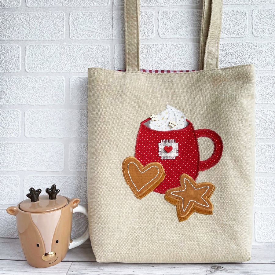 Hot Chocolate or Coffee Tote Bag