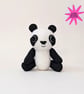 Happy Panda, wool felt sculpture, Super Seconds Festival