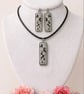 Handcrafted Floral Pendant & Earring Set 