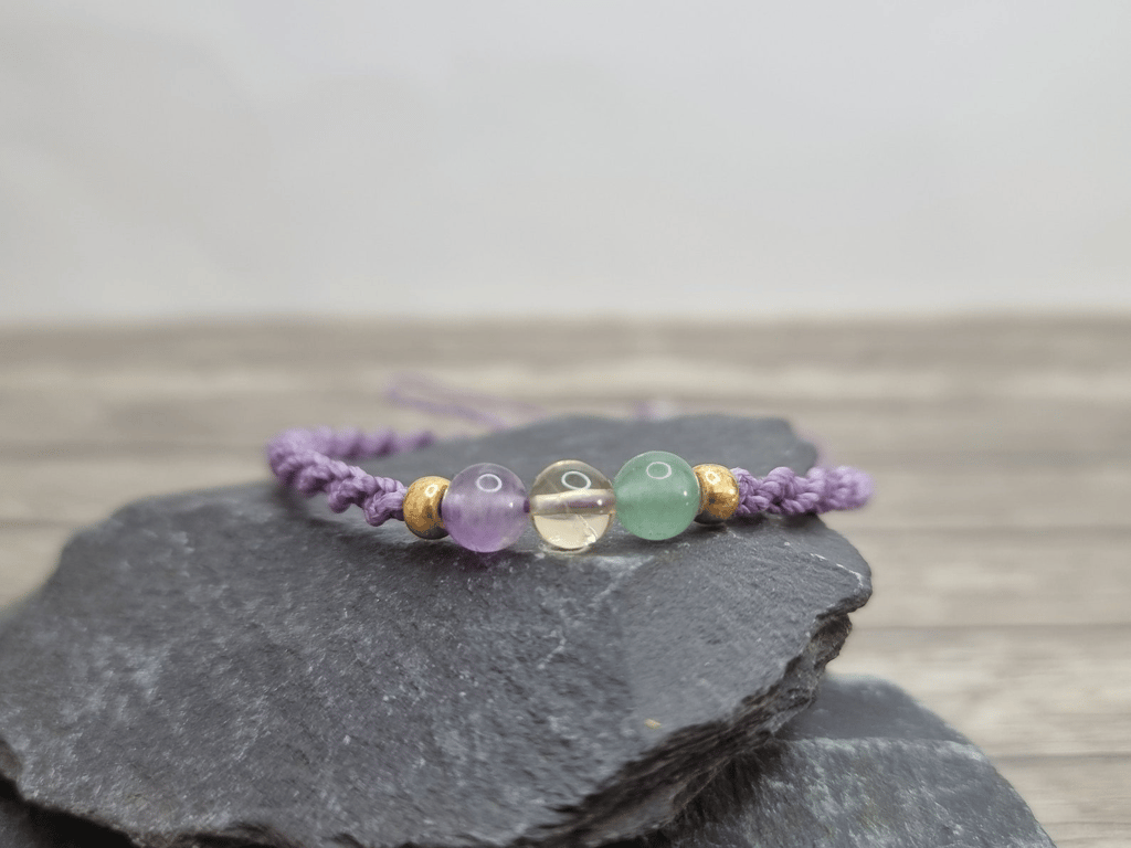 Fibromyalgia Bracelet - Amethyst, Citrine, Aventurine