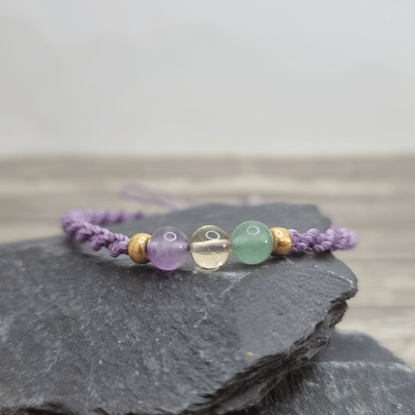 Fibromyalgia Bracelet - Amethyst, Citrine, Aventurine