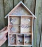 Romantic House Shaped Mini Shelf - Shabby Chic Wedding Gift - Floral Keepsake Me - Image 1