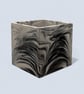Plant Pot Cube - Unique White with Black Marbling Square Planter - Image 9