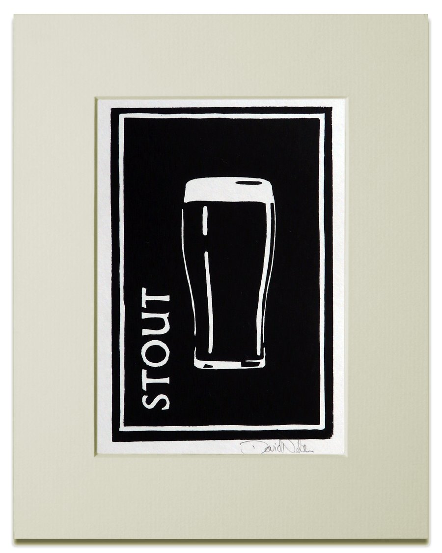 Stout Linocut