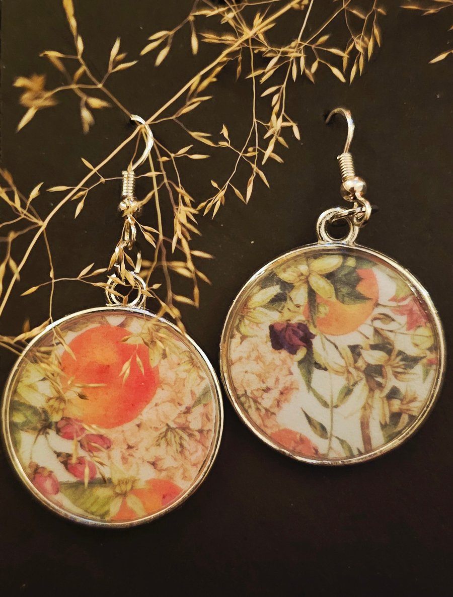 Orange summer time earrings