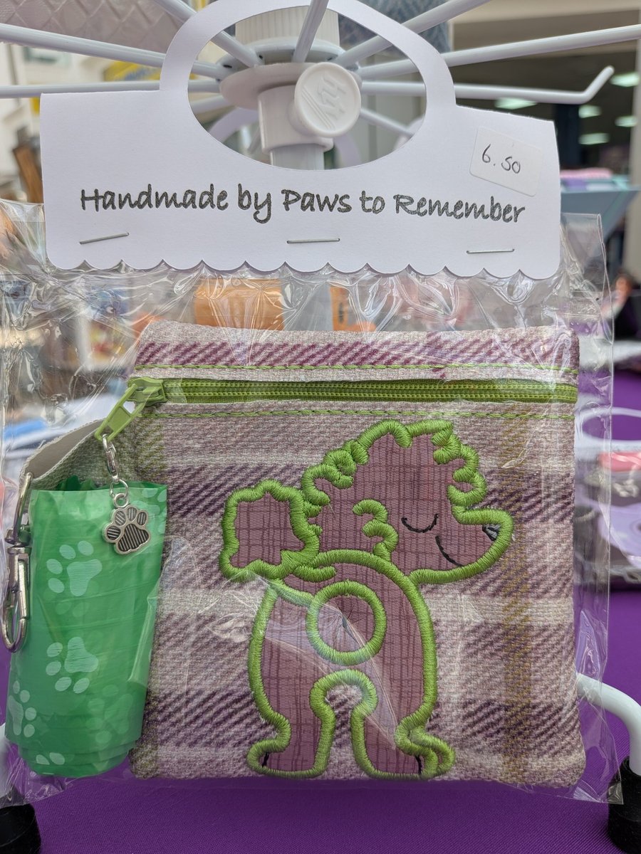 Humourous Doggie Poo Bag Holder Green Tweed Design