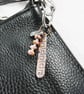 Bag Charm, Copper with Sterling Silver Heart Tag and Rhodonite Gemstones - Image 5