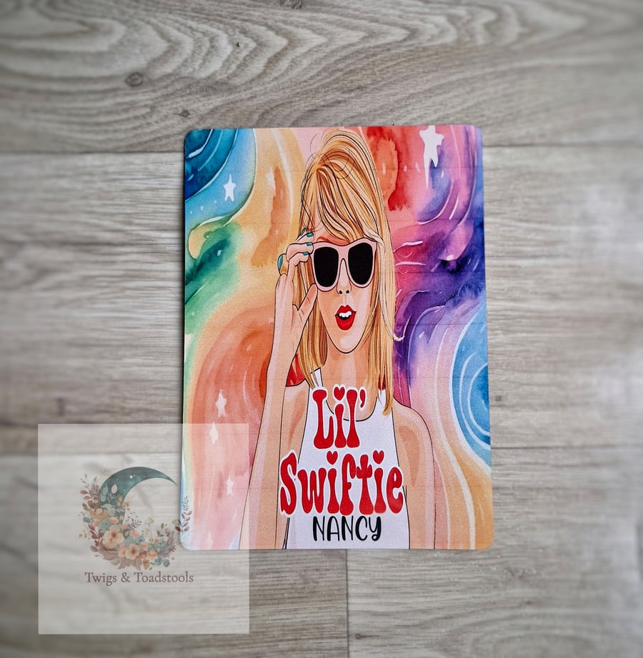 Personalised lil swiftie metal wall art 