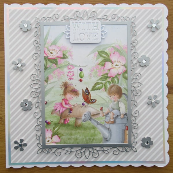 Fairy Garden - 8x8"  With Love Card
