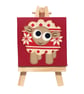Sheep in a Woolly Jumper Original Mini Painting - quirky red sheep art  - Image 2