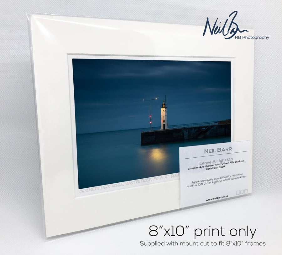 Anstruther Fife Lighthouse Scotland - A5 (10" x 8") Unframed Print