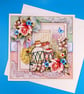 Wedding Anniversary Card, Handmade, Decoupage  - Image 1