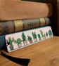 Cactus bookmark pink and green with 3D effect cacti book mark